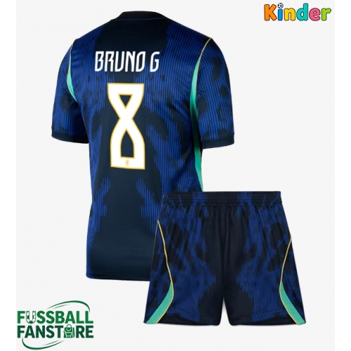 Brasilien Bruno Guimaraes #8 Replik Auswärtstrikot Kinder WM 2026 Kurzarm (+ Kurze Hosen)